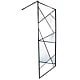 Paravan de dus Sanotechnik Sanoflex Industrial TM100B, sticla decor, EasyClean, profile aluminiu, negru mat, 98-100 x 200 cm 