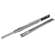 Glisiera cu bile cu push - open si amortizare Teko, otel, zincat - alb, extractie totala, 400 x 45 mm