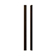Panou decorativ Linea Slim, 3 lamele, MDF, maro alun/negru, interior, 265 x 15 cm