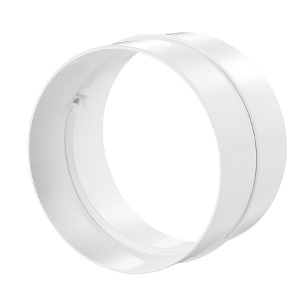 Conector circular, diametru 125 mm, PVC, alb