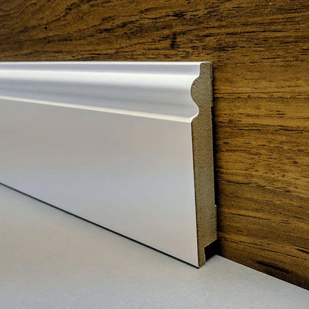 Plinta parchet, MDF, alb, 2800x99x16 mm