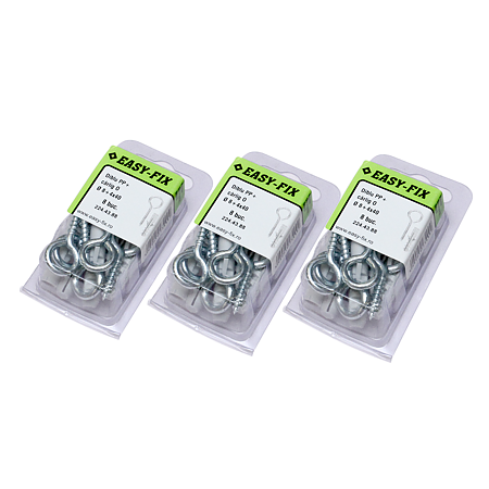 Diblu polipropilena, D: 8 mm, cu carlig O, 4 x 40 mm, 8 BUC