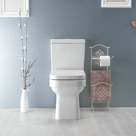 Set vas WC CeraStyle Noura 7T0087-PW.11, alb, evacuare laterala Set vas WC CeraStyle Noura 7T0087-PW.11, alb, evacuare laterala