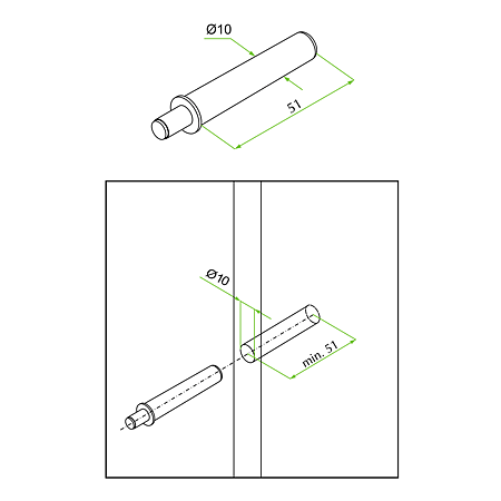 Amortizor din plastic pentru usi FGV