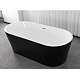 Cada baie freestanding Sanotechnik, ovala, negru, 170 x 75 x 58 cm