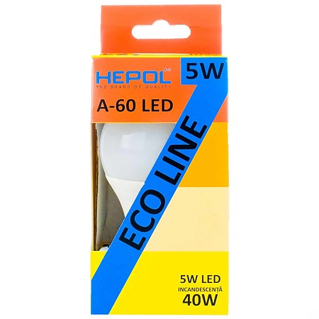 Bec Led Ecoline E27 A60 5 W Hepol