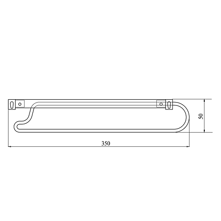 Suport din metal pentru umerase, cromat, 400 mm Suport din metal pentru umerase, cromat, 400 mm