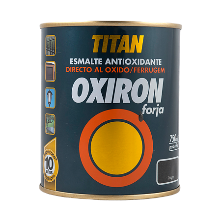 Email metal Titan Oxiron, fier forjat, negru, interior/exterior/, 0,75 l 