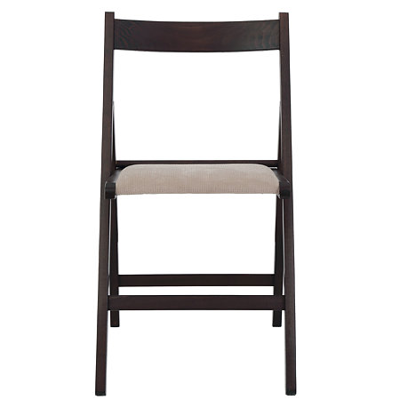 Scaun pliabil lemn Basic, wenge-bej, sezut stofa, 79 x 42 cm
