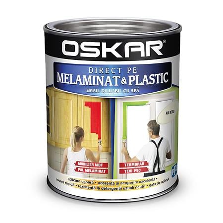 Email Oskar - Direct pe melaminat si plastic, alb bezea, 0,6L