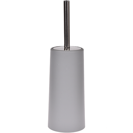 Perie WC MSV Slim, polipropilena/metal inoxidabil, gri, 10 x 22 cm