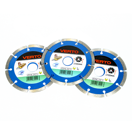 Disc diamantat segmentat debitare beton Verto 61H2S5, 125 x 22 mm 