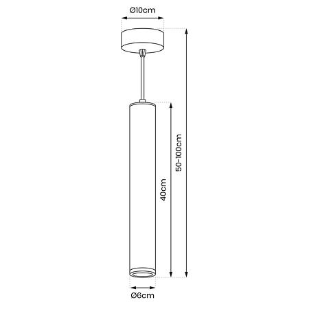 Suspensie Porter, 1xG10, 8 W, metal/plastic, alb