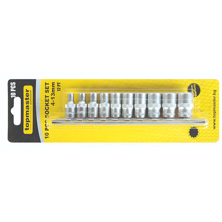 Set tubulare in 12 puncte Topmaster, 10 bucati 