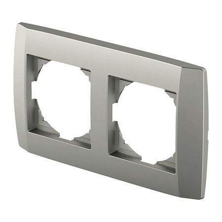 Rama decorativa dubla TEM, Logiq, 2 module, PVC, titan
