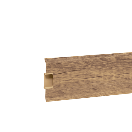 Plinta cu canal cablu pentru parchet Korner Siena 80, PVC,stejar Belfort 818, 2500 x 20 x 80 mm