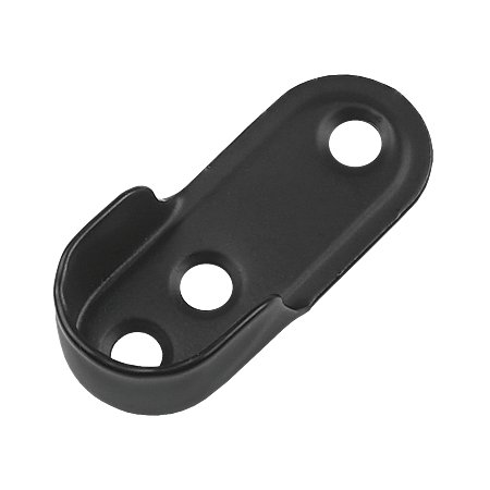 Suport bara dressing oval, metal, negru mat, 32 x 17 x 15 mm