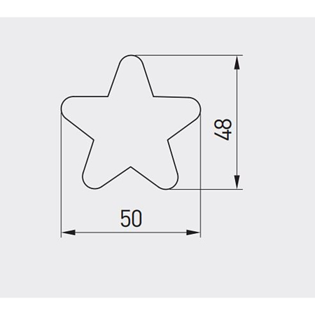 Buton Star din cauciuc, roz