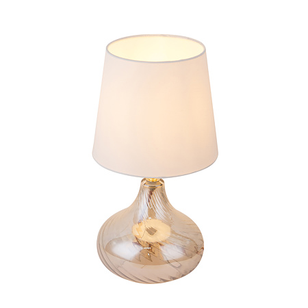 Lampa sticla Johanna, 1 x E27, max. 60W, ambra + alb