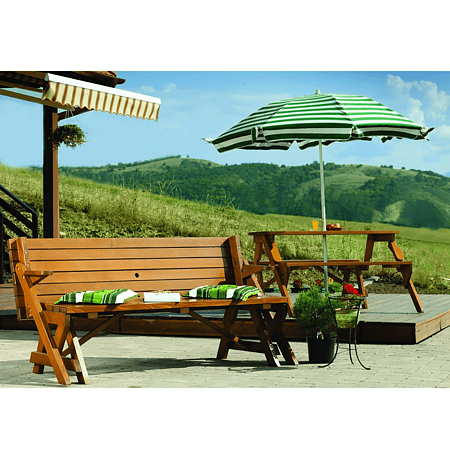 Set banca si masa Bucinmob Salzburg Mare 3 + 3 persoane, 195 x 72.5 x 77 cm