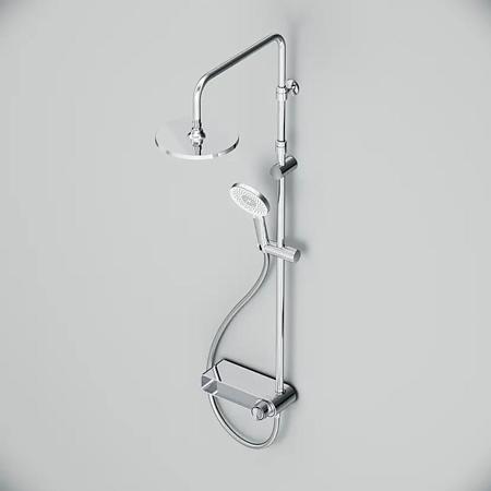 Coloana dus AM.PM X-Joy, bara reglabila, baterie cu polita, para de dus fixa, para de dus mobila cu 3 functii, furtun 175 cm, alama si plastic ABS