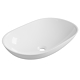 Lavoar oval Marmite WB 0608 500C, compozit mineral, antibacterian, fara preaplin, montaj pe blat, alb lucios, 500 x 400 x 150 mm
