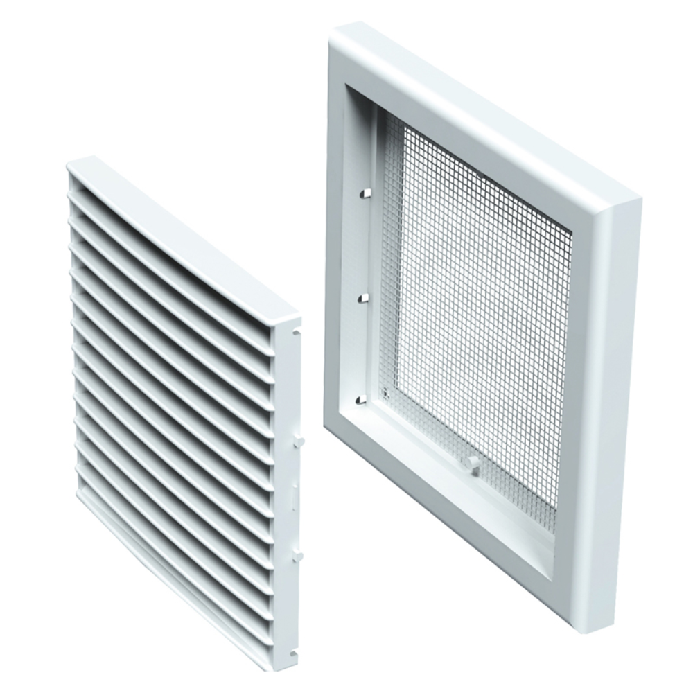 Grila Vents, PVC, alb, 154 x 154 mm