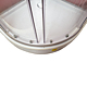 Cabina dus inchisa Sanotechnik Rio, aluminiu, semirotunda, grosime 0.5 cm, 90 x 90 x 203 cm