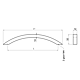 Maner aluminiu Baris 224 mm, crom