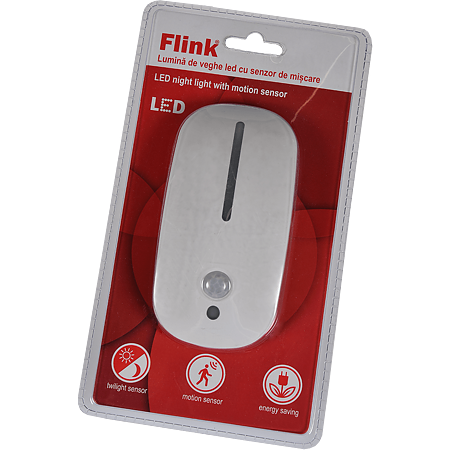 Lampa de veghe Flink LED,cu senzor de miscare, 3 x AAA