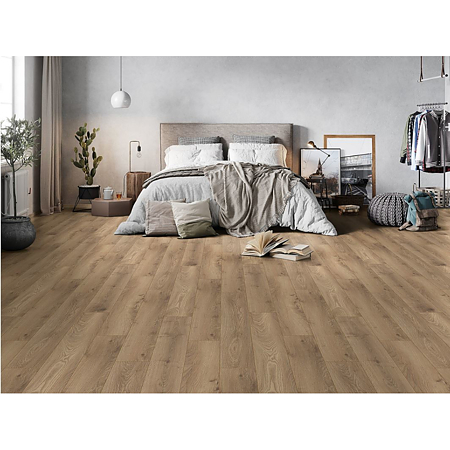 Parchet laminat 12 mm Kronospan Atlantic K285 Haybridge oak, nuanta medie, clasa de trafic 33, twin click + si 1click2go pure +, 1288 x 195 mm