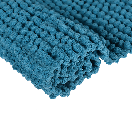 Covoras baie MSV, bumbac 100%, bleu, 50 x 80 cm
