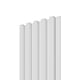 Panou decorativ Linea Select, 5 lamele, MDF, alb uni, interior, suport placaj alb, 265 x 24.5 x 1.9 cm