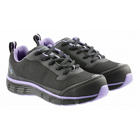 Pantofi de protectie cu bombeu metalic Hogert Milde, sintetic, negru/mov, 42 