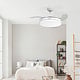 Ventilator de tavan Taurus Fresko, 40 W, lampa LED, plastic, alb, diametru 107 cm