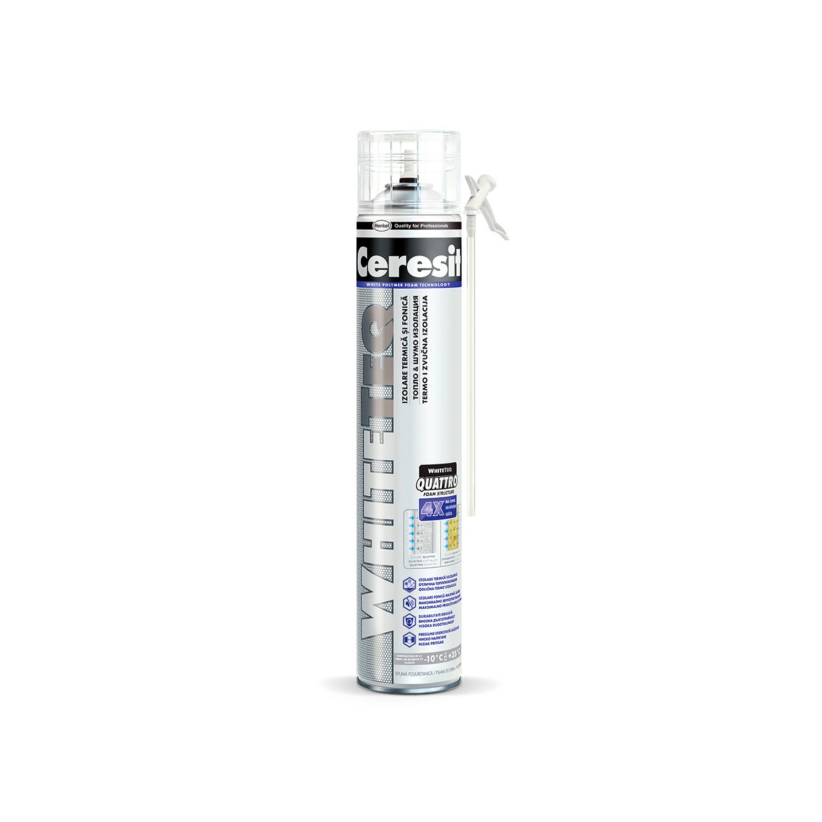 Spuma poliuretanica Ceresit White Teq Thermal & Sound, 750 ml