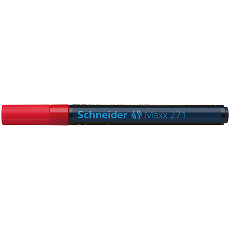 Marker permanent Schneider, varf rotund, 2 mm, cu vopsea rosie