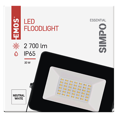 Reflector LED Emos Simpo 30 W, 2700 lm, lumina alb-neutra Reflector LED Emos Simpo 30 W, 2700 lm, lumina alb-neutra