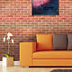 Caramida decorativa Modulo Aurora Red, exterior/interior, montaj cu rost tip placa cu placa, nuante de maro roscat, 21,2 x 6 x 1,5 cm