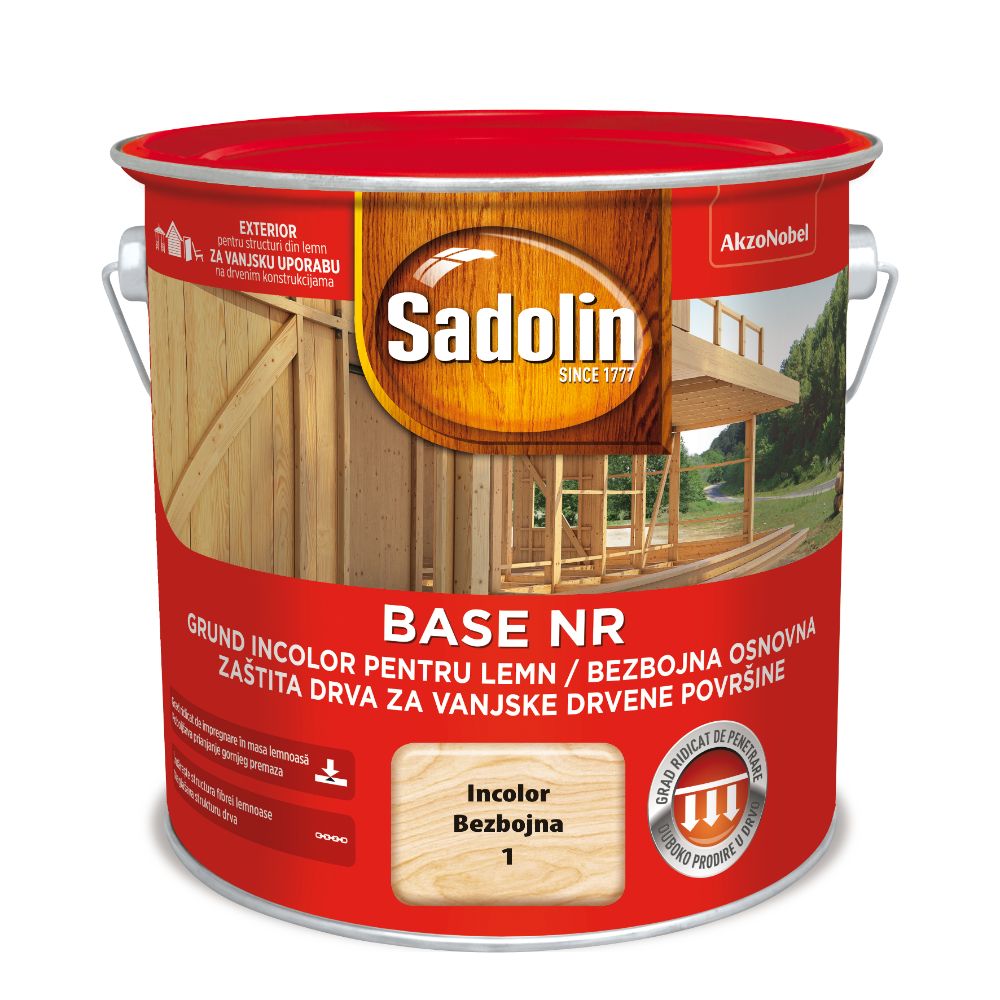 Grund pentru lemn, Sadolin Base NR, incolor, 2.5 l 2.5