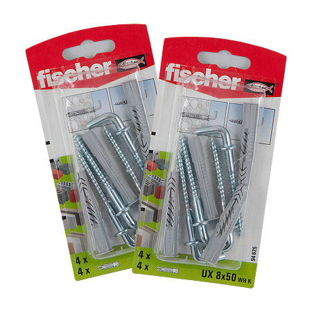 Diblu din nailon cu surub L, Fischer UX, 8 x 50 mm, 5.5 x 70 mm, 4 buc Diblu din nailon cu surub L, Fischer UX, 8 x 50 mm, 5.5 x 70 mm, 4 buc