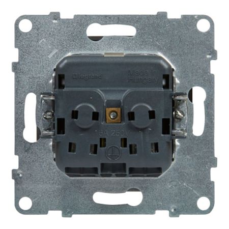 Priza simpla 2P+T Legrand New Suno L721320,  250 V, aluminiu