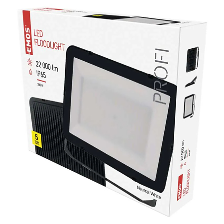 Proiector LED Emos 200 W, 22000 lm, lumina neutra, IP65