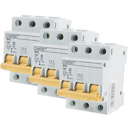 Intrerupator automat BRL 6kA MCB, Comtec 3P, 50A