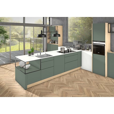 Blat de lucru laminat compact Egger W1101 ST76 Alb alpin, miez colorat, mat, 4100 x 650 x 12 mm