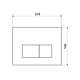 Clapeta de actionare rezervor WC incastrat Wirquin Design, dubla actionare, alb, 20.8 x 16.6 cm