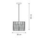 Suspensie Paper SP1, LY-3334, 1xE27, alb