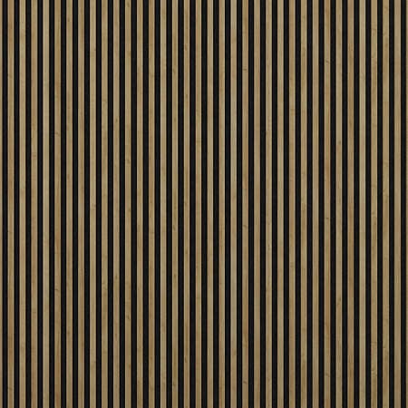 Panou decorativ Linea Acustic PROline, 12 lamele, MDF, maro/negru, interior, 240 x 60.5 x 2 cm
