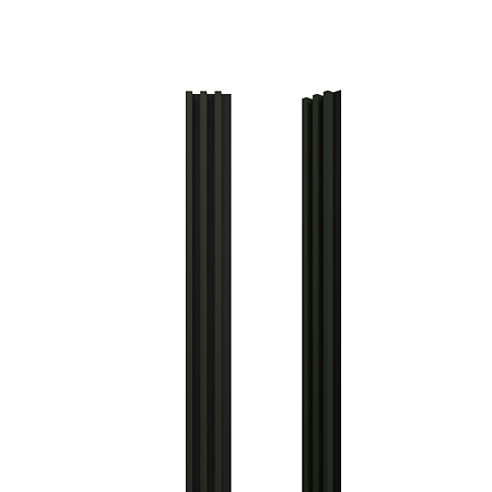 Panou decorativ Linea Slim, 3 lamele, MDF, verde/negru, interior, 265 x 15 cm