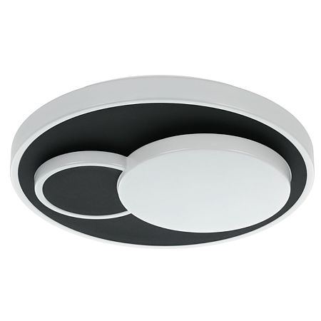 Plafoniera Lepreso, plastic, LED, 19.5 W, alb si negru, 38.5 cm